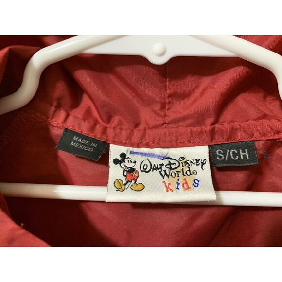 Vintage Walt Disney Mickey Red 1/2 Zip Hooded Pullover Jacket Youth Size S - Picture 5 of 10